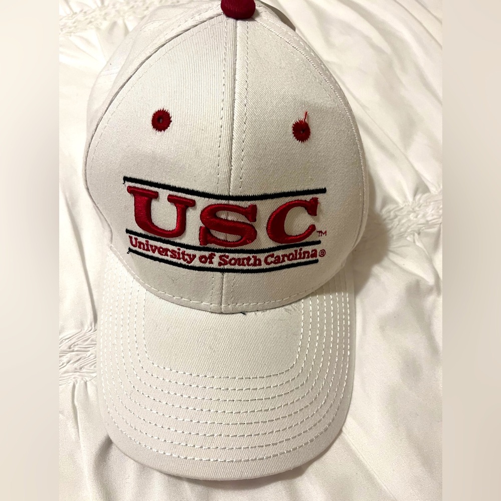 Headwear by the Game NWT USC white/garnet South Carolina embroid. adjustable hat